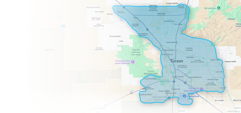 Tucson, AZ service area.