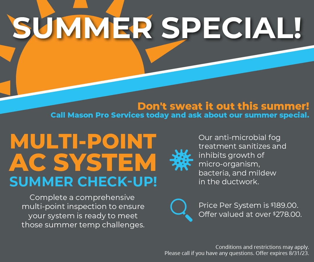 multi-point ac system summer check up. expires 8/31/23.